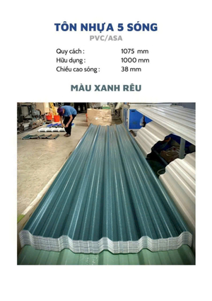 Tole Nhựa PVC/ASA ( Xanh Rêu )